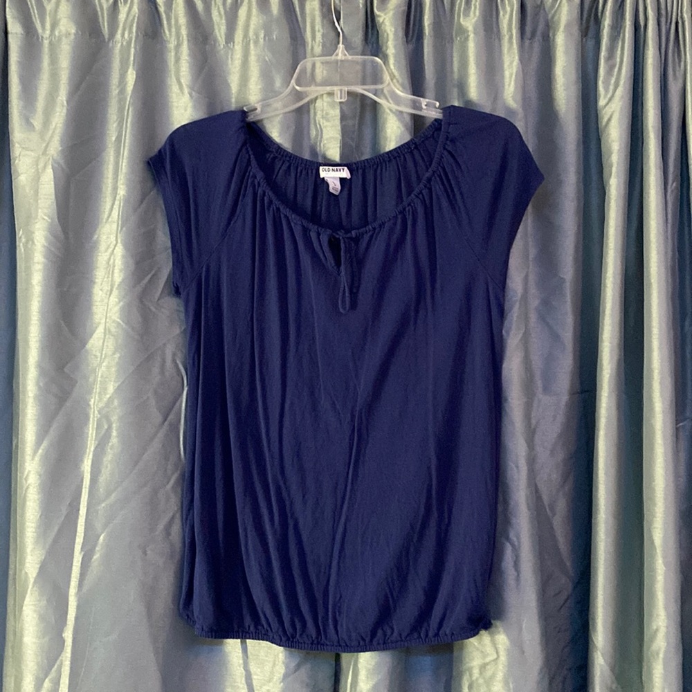 Navy Blue Shirt (scrunchy on collar)